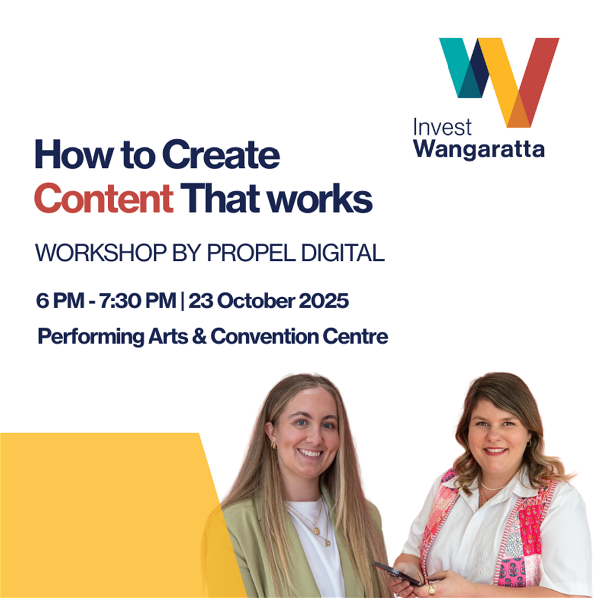 Propel Content Workshop: How to Create Content That Works Invest Wangaratta