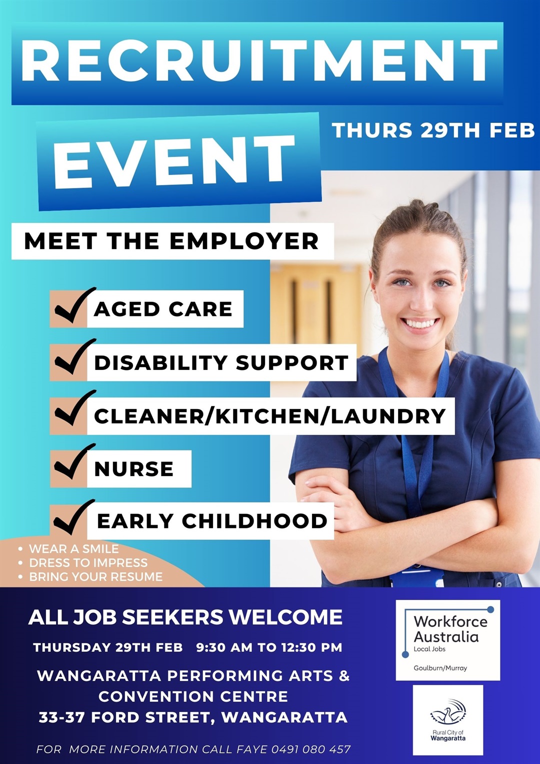 Local Jobs RECRUITMENT EVENT Aged Care, Disability and Early Childho