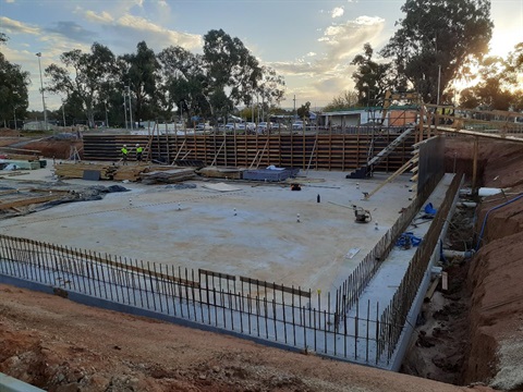 Wangaratta Sports & Aquatic Centre building site of outdoor 50 metre pool